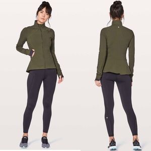 Lululemon Gait Keeper Full Zip Jacket Dark Olive Size 8